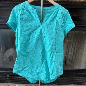 St John’s Bay Teal Women's Short Sleeve Top